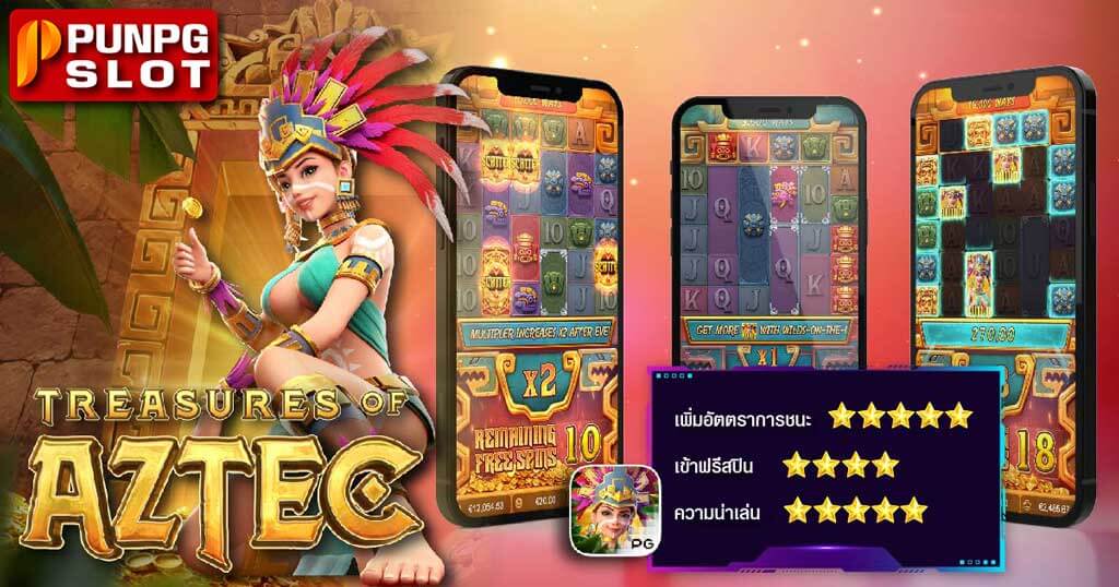 Treasures of Aztec สล็อตสาวถ้ำ รีวิวสล็อตPG
